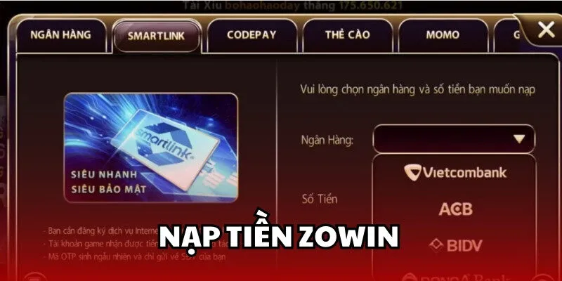 nạp tiền zowin